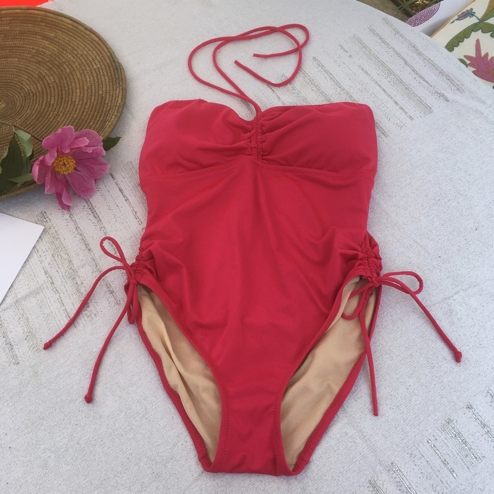 Beach Rays JY Ray‎ 1 Piece Bandeau Halter Swimsuit